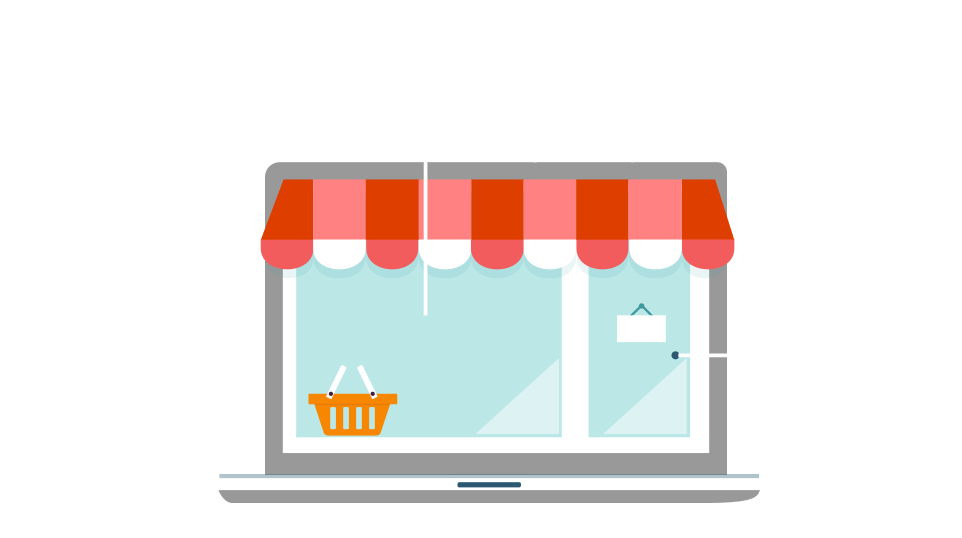 Un magasin avec ses différents modules de sécurité qui l'entourent